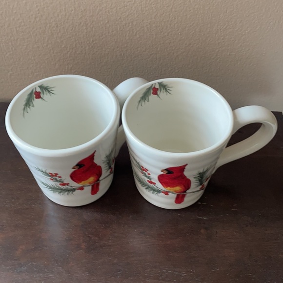 Maxcera Red Cardinal Coffee Mugs 2 Cups Christmas - Picture 3 of 4